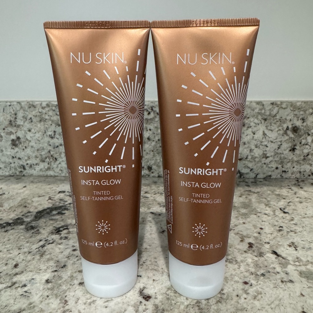 Two (2) Nu Skin Sunright Insta Glow Tinted Self-Tanning Gel. Exp 05/2027
